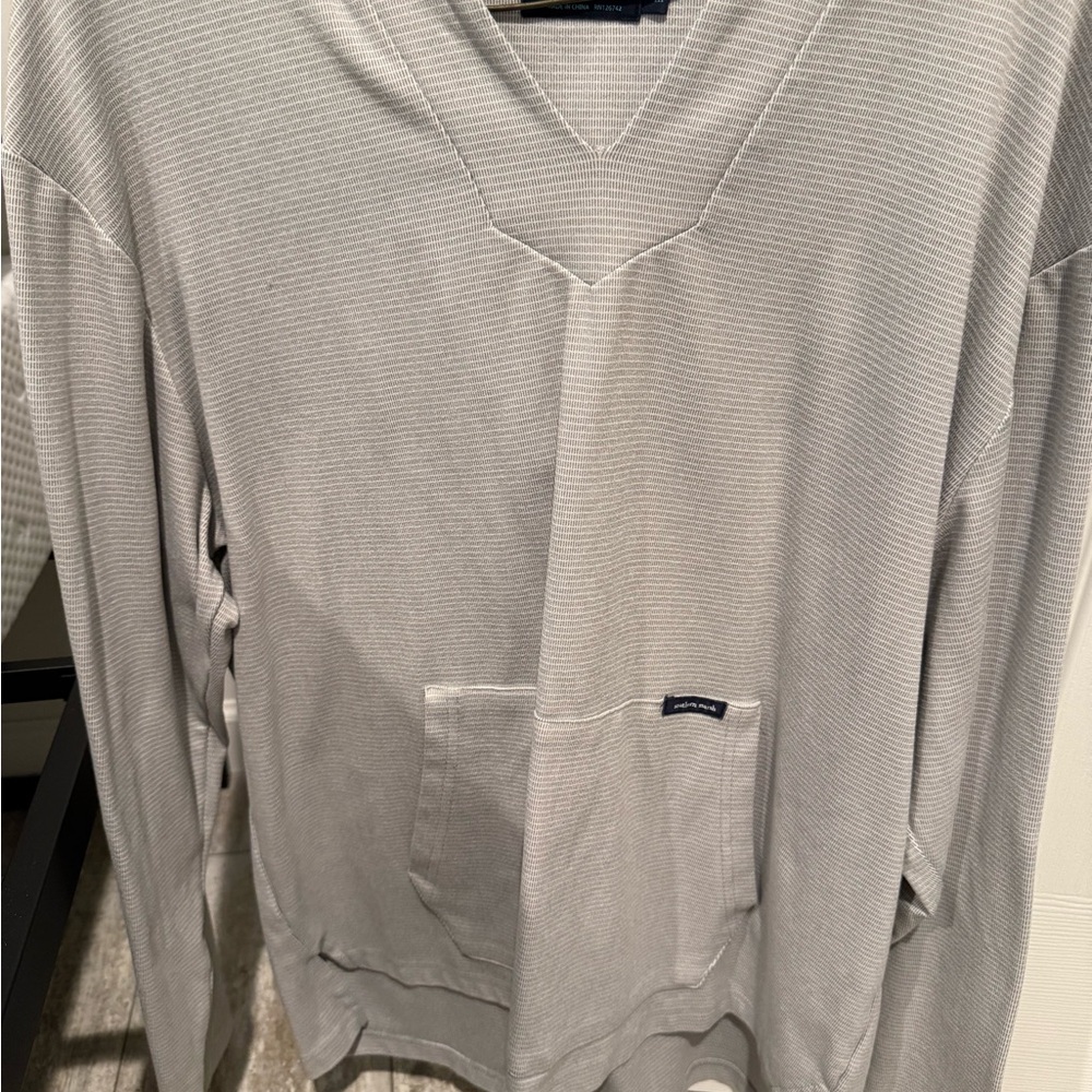 Southern Marsh Gray V-Neck Sweater
